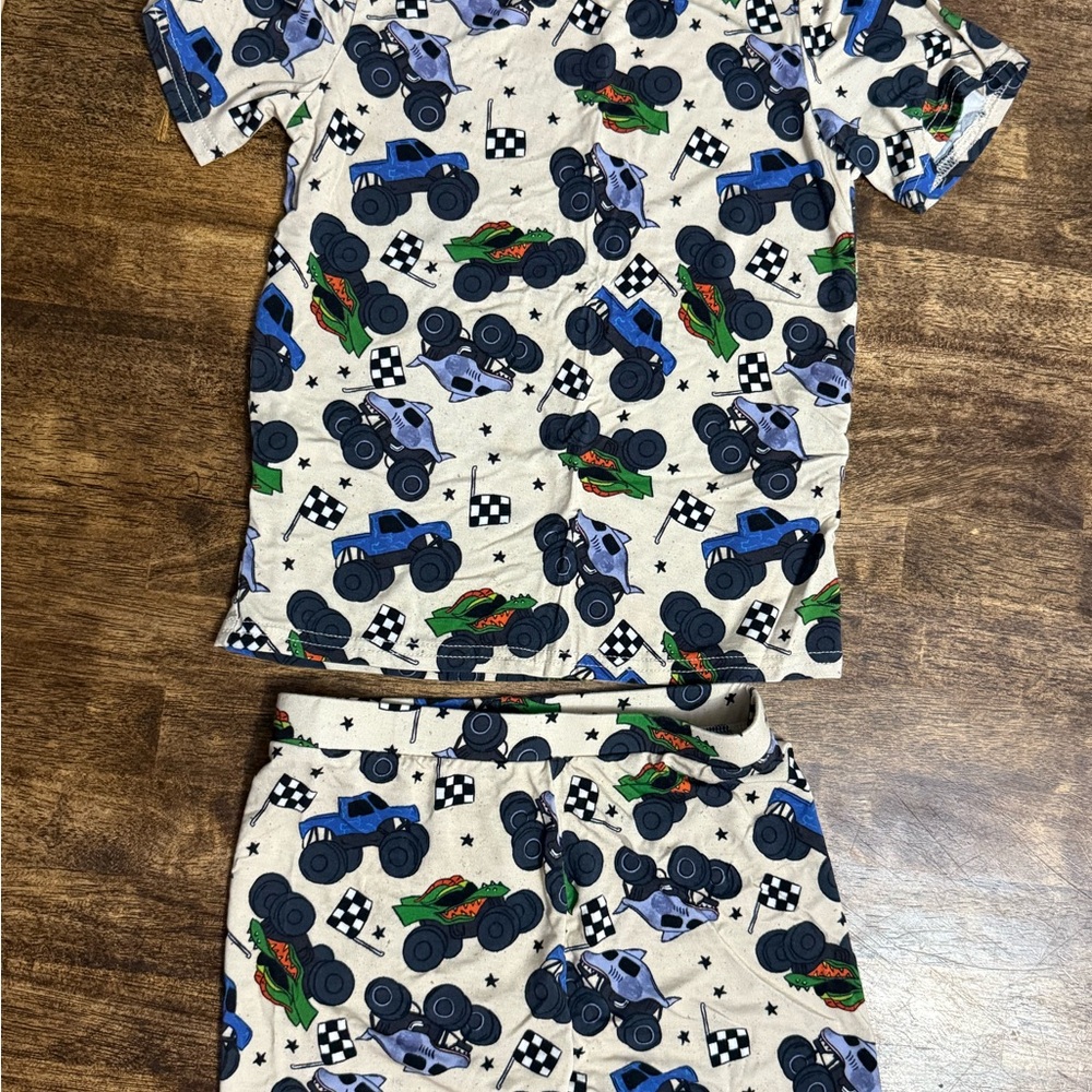 Monster Truck Kids Pajama Set